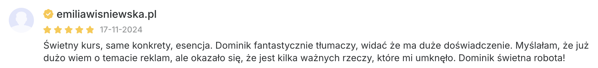 Opinia kurs