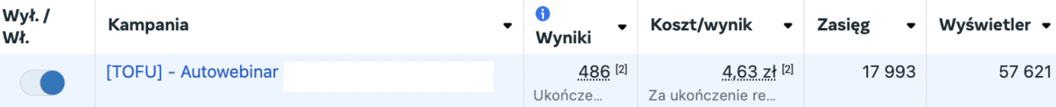 Wynik kampanii